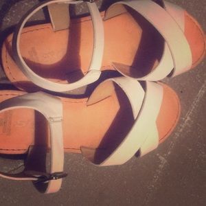 White sandals